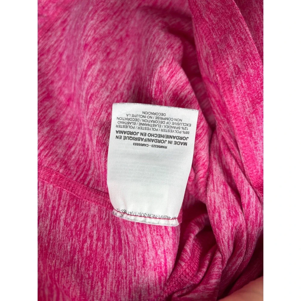 Nike Dri-Fit Pink Heathered Womens Small Long Sleeve Running‎ Quarter Zip Top